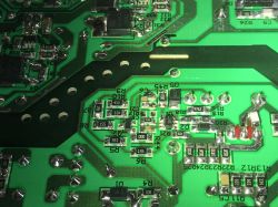 Circuit Board of AgPanSMART606025 LED Panel Circuit board with electronic components.