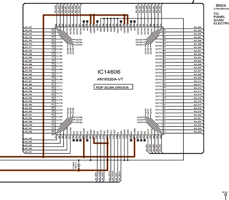 Rózne marki i modele plazm - SC board TNPA 5330 uszkodzony układ AN16520A