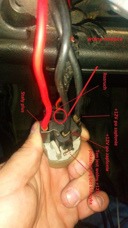 Opel Astra F - Ile przewodów powinno iść do stacyjki?