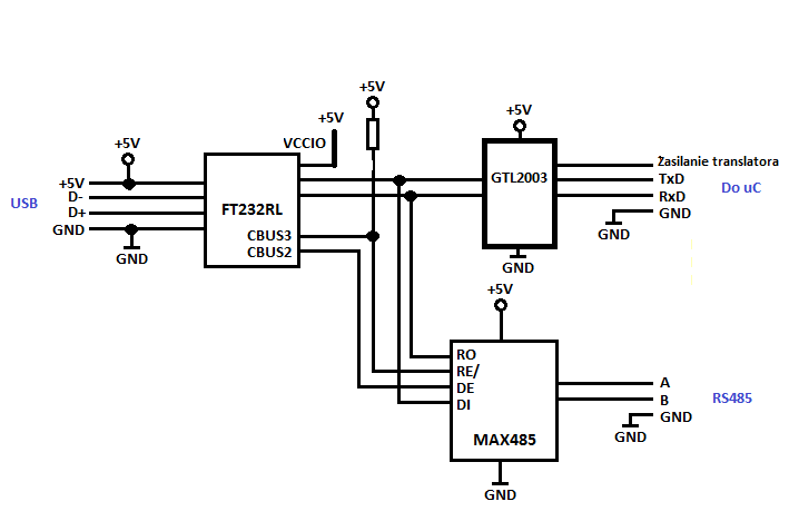 Ft232r usb uart схема