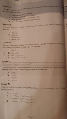 Zdjęcia arkusza egzaminacyjnego EE.09-X-19.06 - dyskusja o odpowiedziach
