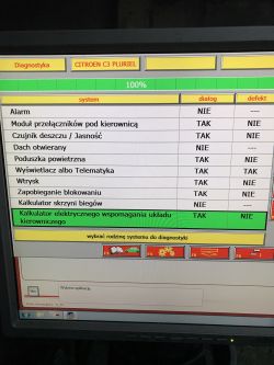 Citroen C3 Pluriel 1.6 - Brak dialogu z kalkulatorem skrzyni półautomatycznej