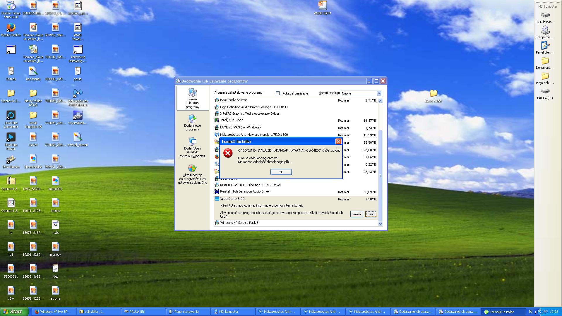 Windows XP Pro SP3 - blokada instalacji antywirusa i menadżera zadań