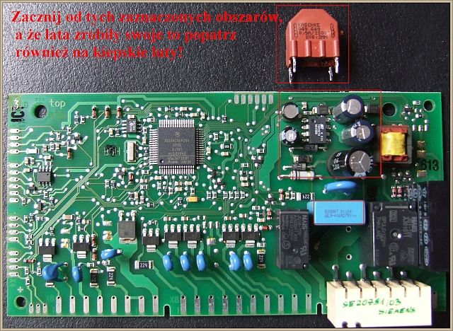 Siemens SE20791/03 - Nieprawidłowy start, szarpanie pompy, gaśnięcie wyświetlacza
