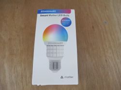 Packaging of ZGMISMART Matter smart LED bulb.