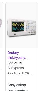 Oscyloskop elektroniczny na białym tle z widocznym ekranem i przyciskami.