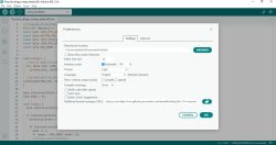 Okno ustawień Arduino IDE z dodanym repozytorium płytek ATTINY