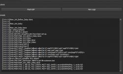 Console with log messages related to initialization and errors.