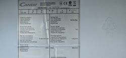 Tabliczka znamionowa lodówki Candy CKCF 6184IX/1 z danymi technicznymi