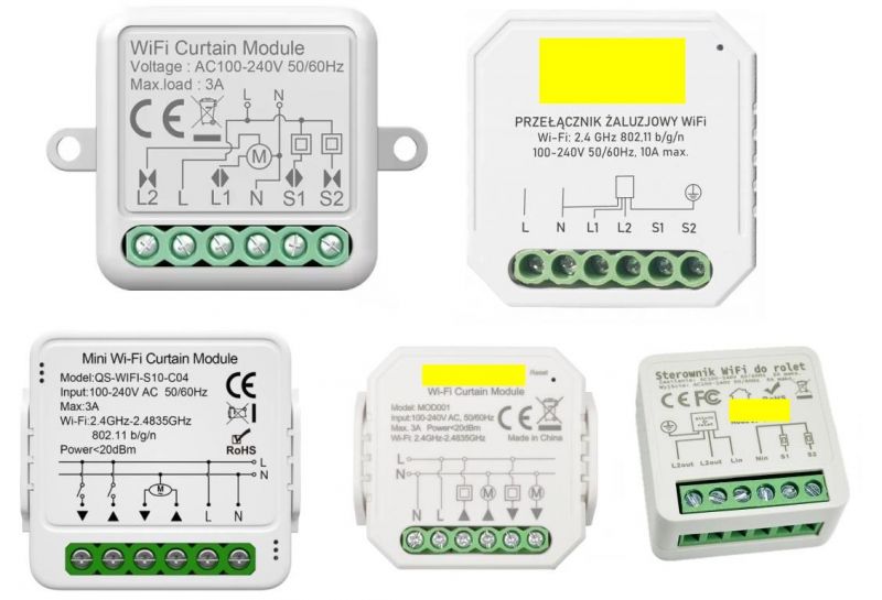 [CB3S/BK7231] Small and flat roller shutter controller for SB478/QS-WIFI-ECC02 box - batch change