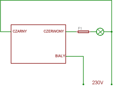 Lampa wlaczajaca sie na dotyk -problem z podlaczeniem plytki