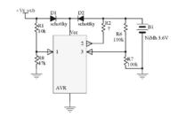 Układ zasilania awaryjnego procesora ATMEGA/akumulator NiMH