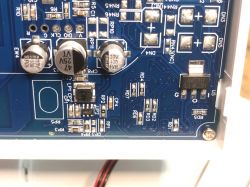 Interior of the KHY609 Thermostat - PCB View View of the PCB inside the model KHY609 thermostat with visible electronic components.