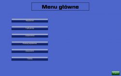 Interfejs użytkownika programu wędzarniczego z menu głównym