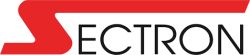 Logo firmy SECTRON z charakterystyczną czerwoną literą „S” i czarnym napisem