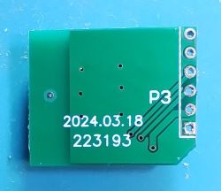 Green PCB with white markings showing the date 2024.03.18, number 223193, and connector label P3.