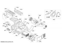 Diagram of parts for the WTE86386/30 heater dryer