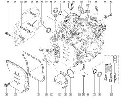 Renault Megane 3 - lokalizacja korka spustowego w automatycznej skrzyni biegów