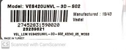 firmware Telefunken model:T42FS240LBP0SW3D-T2, panel: VES420UNVL-3D-S02, 17MB97