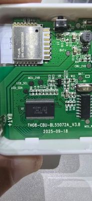 TH08 circuit board with T1-UHL Wi-Fi module and TH08-CBU-BL55072A_V3.8 label