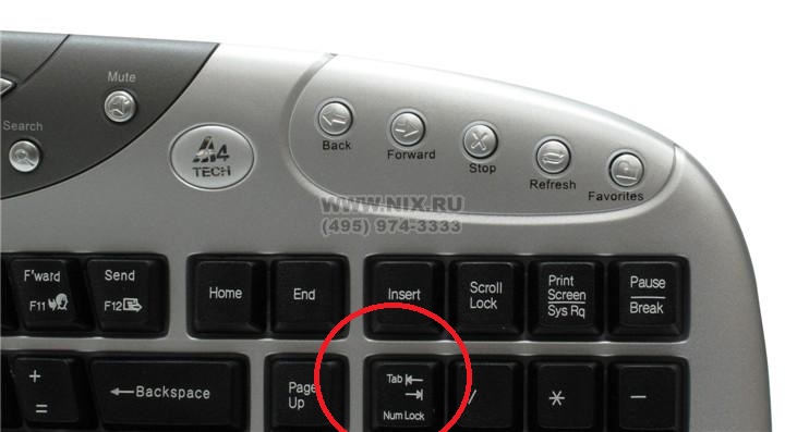 A4Tech KBS26 jak włączyć Numlock (klawiaturę numeryczną)?