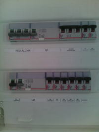 Connection of household appliances in the kitchen (oven, microwave, fridge)