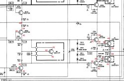 Wzmacniacz Pioneer A-337 - zwarcie styków, brak reakcji przekaźników, schemat?