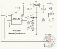 Czujnik odbiciowy w podczerwieni na ATtiny13