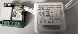 2CH Wi-Fi Curtain Control Module Wi-Fi curtain control module with four relays.