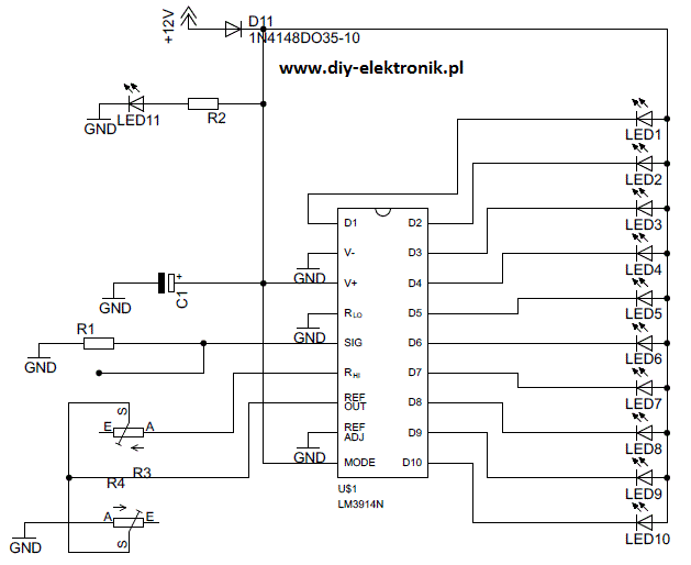 Tester sondy lambda na LM3914N Tester sondy lambda na LM3914N
