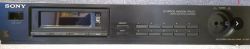 Front panel of a Sony tuner with display and buttons