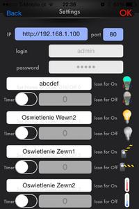What features should be added to the Tiny OnOff app for iPhone?