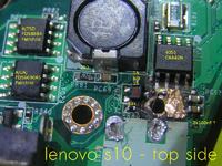 Lenovo S10 - Stopione gniazdo zasilania i okolice