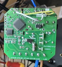 Green PCB with SMD components and PJ1103C/V1.2 printed in the corner