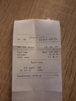 Piecyk gazowy Junkers WRP 11 - pomiar kominiarski, dopuszczalny zakres ppm, czyszczenie