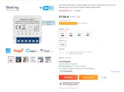 [BK7231N / CBU] Generic Tuya 4-Port Wifi Smart Switch WSM16-4