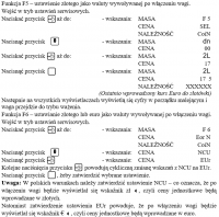 Ustawienia wagi EXcell am-30 - wyświetla 0 zamiast 0,00 w należności i cenie