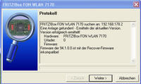 Fritz!Box Fon Wlan 7170 - Nie podnosi się po aktualizacji firmware przez web