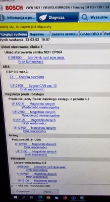 Vw touareg 3 2018 3.0 tdi - Błędy po zmianie akumulatora.