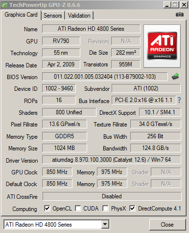 PowerColor ATI HD 4890 - Bezpiecznie parametry Overclockingu