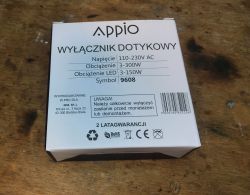 Zmiana firmware ESP8266 dla smart włącznika światła Appio 1 Gang Switch 9608 (Lumenix)