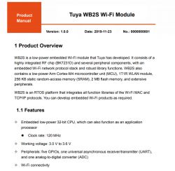 SmartSwitch Tuya WL-SW01_16 16A WiFi - test, wnętrze (WB2S)