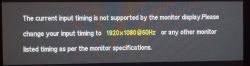 Dell P2717H - The current input timing is not supported by the monitor display...