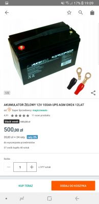 24V przetwornica, 12V akumulator - zmiana napięcia