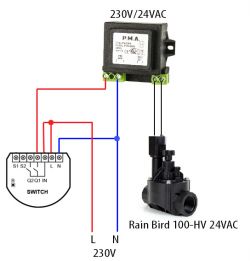 Fibaro control of Rain Bird 100-HV solenoid valve - coil heats up