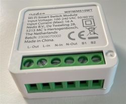 Nedis WIFIWMS10WT switch module with label showing technical specifications