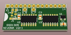 View of SSD1305 NIVONA V2r1 PCB with electronic components.