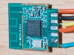 ESP-02S module with connected wires