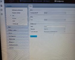 Zrzut ekranu z panelu ustawień sieciowych kamery IP, pokazujący konfigurację IPv4 i IPv6 oraz opcje DHCP.