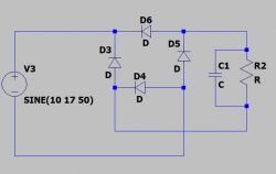 Wyliczanie parametrów mostka Graetza: Częstotliwość tętnień, napięcie biegu jałowego i wyjściowe